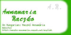 annamaria maczko business card